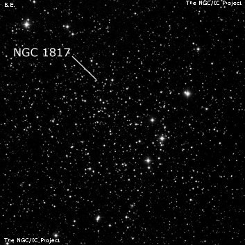 NGC 1817 - рассеянное скопление звёзд. Описание NGC 1817:, Рассеянное скопление в созвездии Телец