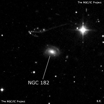 NGC 182 - спиральная галактика с баром. Описание NGC 182:, Галактика в созвездии Рыбы
