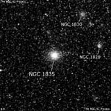 NGC 1835 - рассеянное скопление звёзд. Описание NGC 1835:, Шаровое скопление в созвездии Золотая Рыба