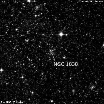 NGC 1838 - рассеянное скопление звёзд. Описание NGC 1838:, Рассеянное скопление в созвездии Золотая Рыба
