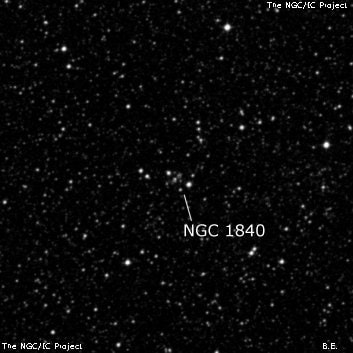 NGC 1840 - рассеянное скопление звёзд. Описание NGC 1840:, Рассеянное скопление в созвездии Столовая Гора