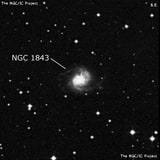 NGC 1843 - спиральная галактика. Описание NGC 1843:, Галактика в созвездии Орион