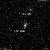 NGC 1844 - рассеянное скопление звёзд. Описание NGC 1844:, Рассеянное скопление в созвездии Золотая Рыба