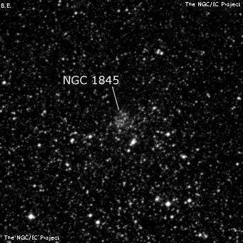 NGC 1845 - рассеянное скопление звёзд. Описание NGC 1845:, Объект глубокого космоса в созвездии Столовая Гора