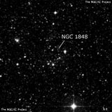 NGC 1848 - рассеянное скопление звёзд. Описание NGC 1848:, Рассеянное скопление в созвездии Столовая Гора