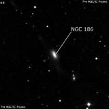 NGC 186 - спиральная галактика с баром. Описание NGC 186:, Галактика в созвездии Рыбы