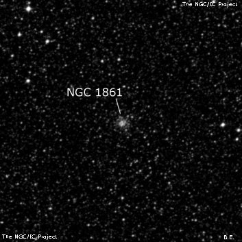 NGC 1861 - рассеянное скопление звёзд. Описание NGC 1861:, Рассеянное скопление в созвездии Столовая Гора