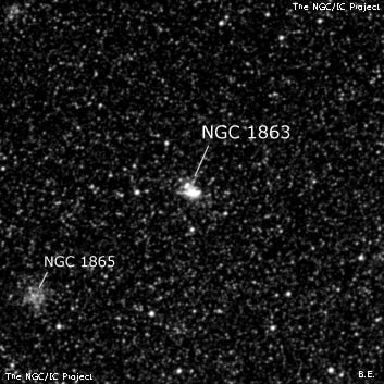 NGC 1863 - рассеянное скопление звёзд. Описание NGC 1863:, Рассеянное скопление в созвездии Золотая Рыба