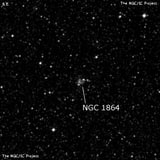 NGC 1864 - рассеянное скопление звёзд. Описание NGC 1864:, Рассеянное скопление в созвездии Золотая Рыба