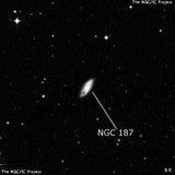 NGC 187 - спиральная галактика. Описание NGC 187:, Галактика в созвездии Кит