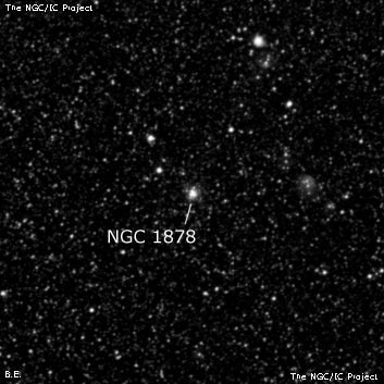 NGC 1878 - рассеянное скопление звёзд. Описание NGC 1878:, Рассеянное скопление в созвездии Столовая Гора