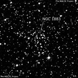 NGC 1883 - рассеянное скопление звёзд. Описание NGC 1883:, Рассеянное скопление в созвездии Возничий