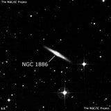 NGC 1886 - галактика. Описание NGC 1886:, Галактика в созвездии Заяц