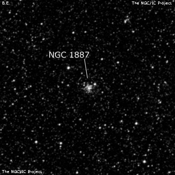 NGC 1887 - рассеянное скопление звёзд. Описание NGC 1887:, Рассеянное скопление в созвездии Золотая Рыба