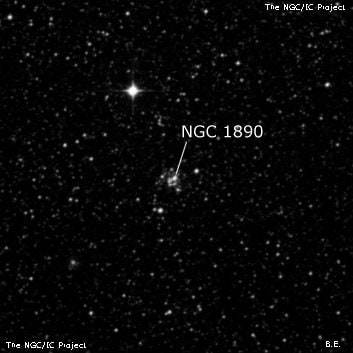 NGC 1890 - рассеянное скопление звёзд. Описание NGC 1890:, Рассеянное скопление в созвездии Столовая Гора