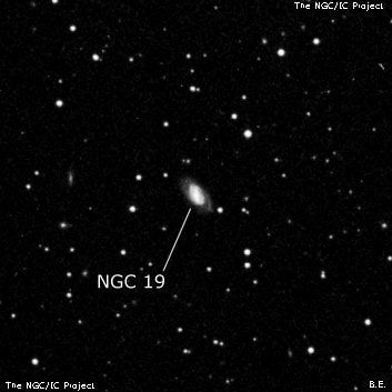 NGC 19 - спиральная галактика с баром. Описание NGC 19:, Галактика в созвездии Андромеда