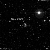 NGC 1900 - рассеянное скопление звёзд. Описание NGC 1900:, Рассеянное скопление в созвездии Золотая Рыба