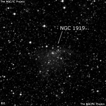 NGC 1919 - рассеянное скопление звёзд. Описание NGC 1919:, Комплекс туманностей в созвездии Золотая Рыба