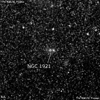 NGC 1921 - туманность. Описание NGC 1921:, Рассеянное скопление в созвездии Золотая Рыба