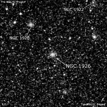 NGC 1926 - рассеянное скопление звёзд. Описание NGC 1926:, Шаровое скопление в созвездии Золотая Рыба
