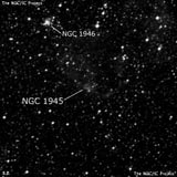 NGC 1945 - туманность. Описание NGC 1945:, Область H II в созвездии Золотая Рыба