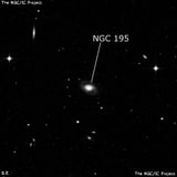 NGC 195 - спиральная галактика с баром. Описание NGC 195:, Галактика в созвездии Кит
