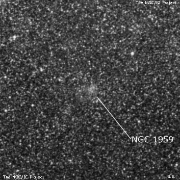NGC 1959 - рассеянное скопление звёзд. Описание NGC 1959:, Рассеянное скопление в созвездии Столовая Гора