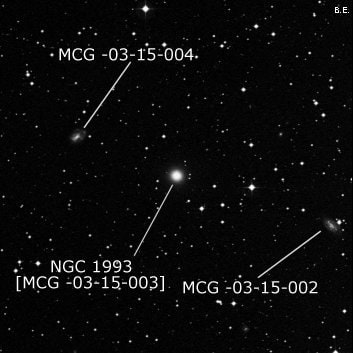 NGC 1993 - галактика. Описание NGC 1993:, Галактика в созвездии Заяц