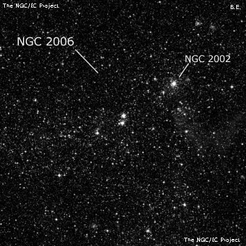 NGC 2006 - рассеянное скопление звёзд. Описание NGC 2006:, Объект глубокого космоса в созвездии Золотая Рыба