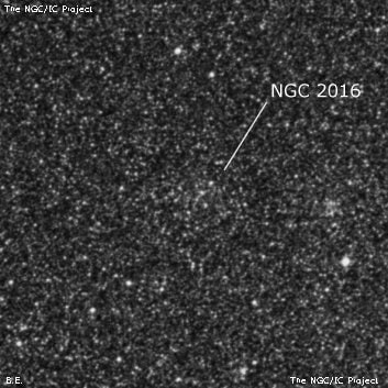 NGC 2016 - рассеянное скопление звёзд. Описание NGC 2016:, Рассеянное скопление в созвездии Столовая Гора