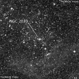 NGC 2033 - рассеянное скопление звёзд. Описание NGC 2033:, Объект глубокого космоса в созвездии Золотая Рыба