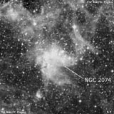 NGC 2074 - туманность. Описание NGC 2074:, Комплекс туманностей в созвездии Золотая Рыба