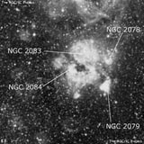 NGC 2084 - туманность. Описание NGC 2084:, Комплекс туманностей в созвездии Золотая Рыба