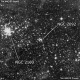 NGC 2092 - рассеянное скопление звёзд. Описание NGC 2092:, Рассеянное скопление в созвездии Золотая Рыба