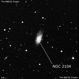 NGC 2104 - спиральная галактика с баром. Описание NGC 2104:, Галактика в созвездии Живописец