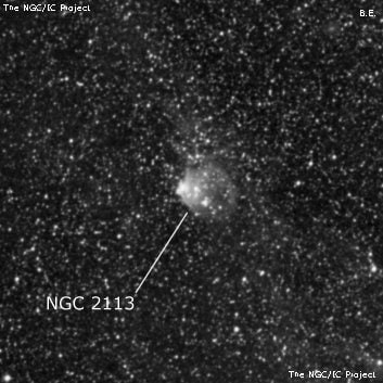 NGC 2113 - рассеянное скопление звёзд. Описание NGC 2113:, Комплекс туманностей в созвездии Золотая Рыба
