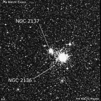 NGC 2137 - рассеянное скопление звёзд. Описание NGC 2137:, Рассеянное скопление в созвездии Золотая Рыба