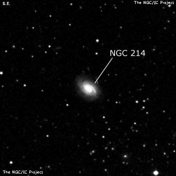 NGC 214 - спиральная галактика с баром. Описание NGC 214:, Галактика в созвездии Андромеда
