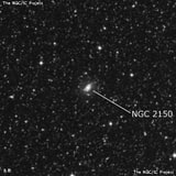 NGC 2150 - спиральная галактика с баром. Описание NGC 2150:, Галактика в созвездии Золотая Рыба