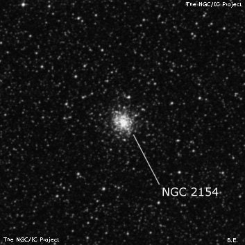 NGC 2154 - рассеянное скопление звёзд. Описание NGC 2154:, Шаровое скопление в созвездии Золотая Рыба
