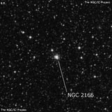 NGC 2166 - рассеянное скопление звёзд. Описание NGC 2166:, Рассеянное скопление в созвездии Золотая Рыба