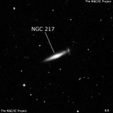 NGC 217 - линзовидная галактика. Описание NGC 217:, Галактика в созвездии Кит