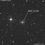 NGC 2178 - эллиптическая галактика. Описание NGC 2178:, Галактика в созвездии Живописец