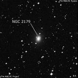 NGC 2179 - спиральная галактика с баром. Описание NGC 2179:, Галактика в созвездии Заяц