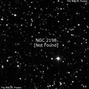 NGC 2198 - по указанным Генри Дрейером координатам, объект повторно не найден; . Описание NGC 2198:, Объект глубокого космоса в созвездии Орион