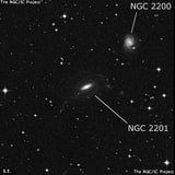 NGC 2201 - спиральная галактика с баром. Описание NGC 2201:, Галактика в созвездии Корма