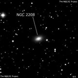 NGC 2208 - линзовидная галактика. Описание NGC 2208:, Галактика в созвездии Возничий