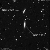 NGC 2221 - спиральная галактика. Описание NGC 2221:, Галактика в созвездии Живописец