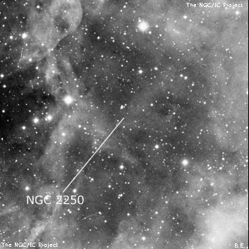 NGC 2250 - рассеянное скопление звёзд. Описание NGC 2250:, Рассеянное скопление в созвездии Единорог