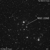 NGC 2260 - рассеянное скопление звёзд. Описание NGC 2260:, Рассеянное скопление в созвездии Единорог